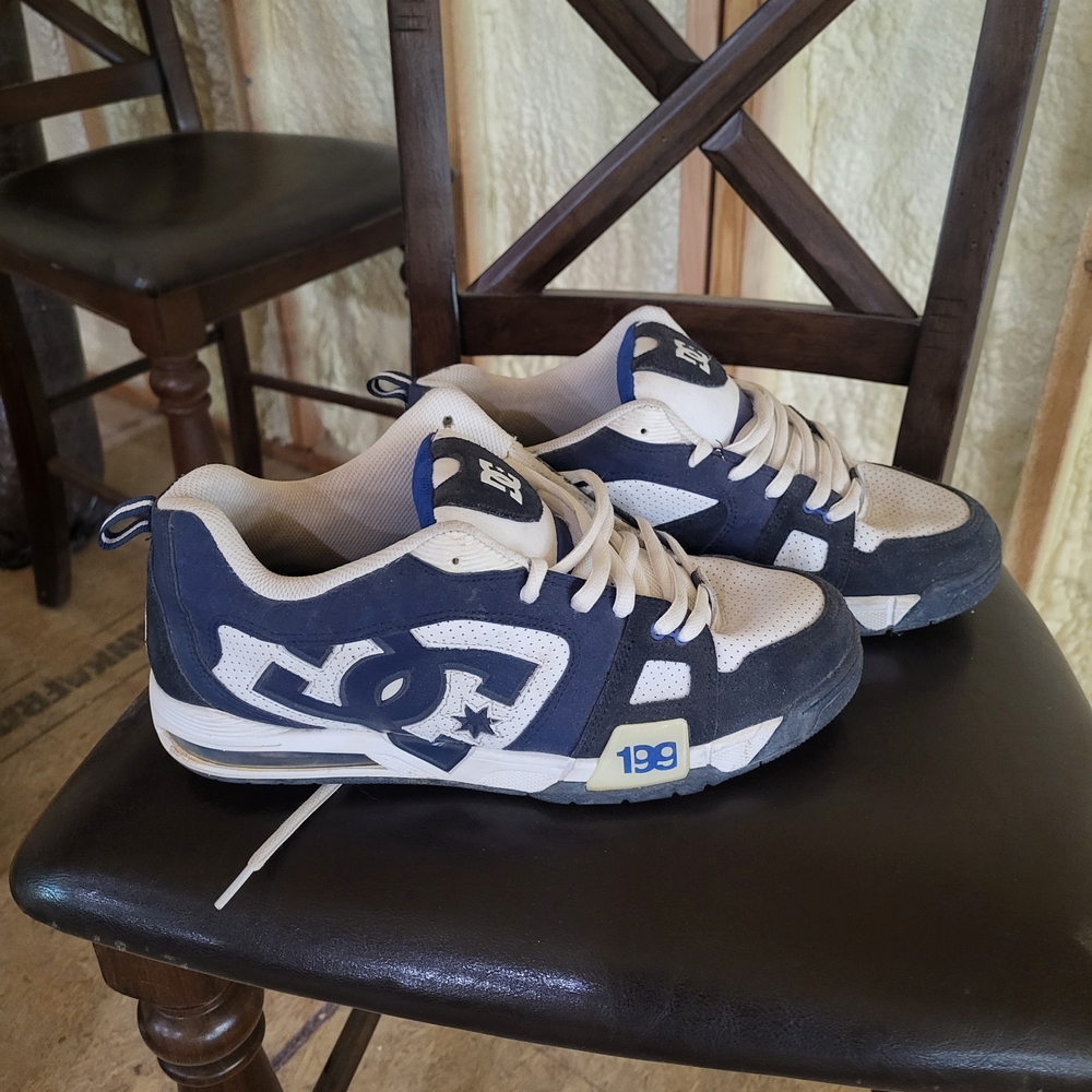 Special Edition Travis Pastrana DC Men's Navy and White Sneakers